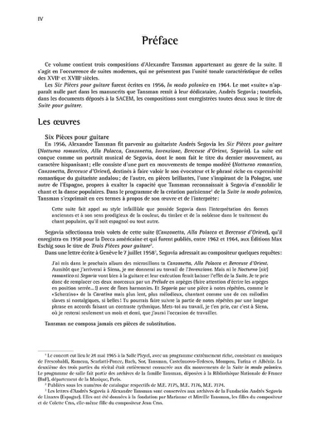 Œuvres pour guitare - Suites - Tansman Alexandre - Partition